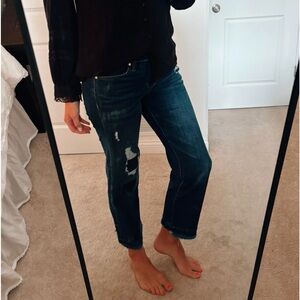 Liverpool cropped straight jean